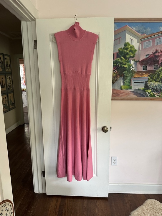 STAUD Dresses & Skirts - STAUD Lafayette Pink Sleeveless Turtleneck Maxi Dress